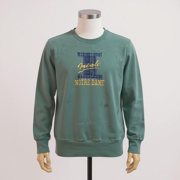 VTG Champion Sweater Mens XXL Green Reverse Weave Notre Dame Fighting Irish USA - Picture 1 of 10